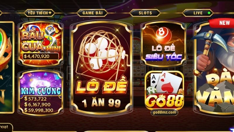 Các thể loại cược lô đề Go88 phổ biến
